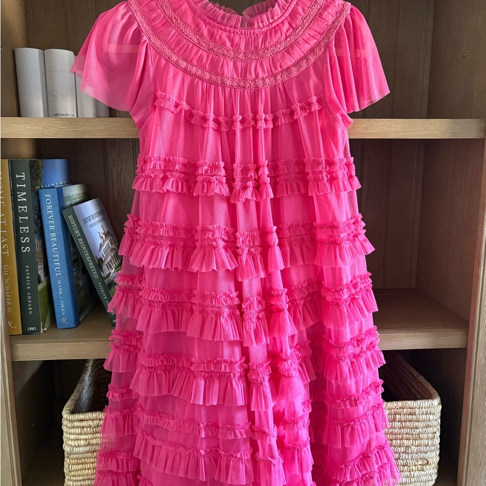 Mini Boden Pink Ruffle Dress